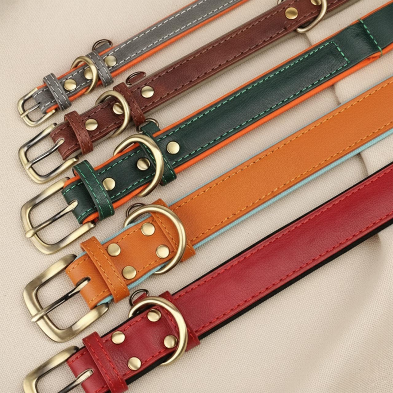 Collier orange pour chien à personnaliser