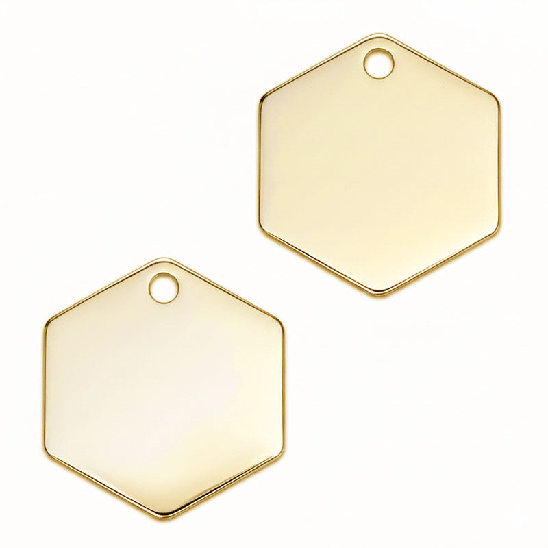 Médaille pour Chat Hexagonal à Personnaliser