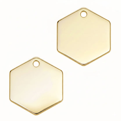 Médaille pour Chat Hexagonal à Personnaliser