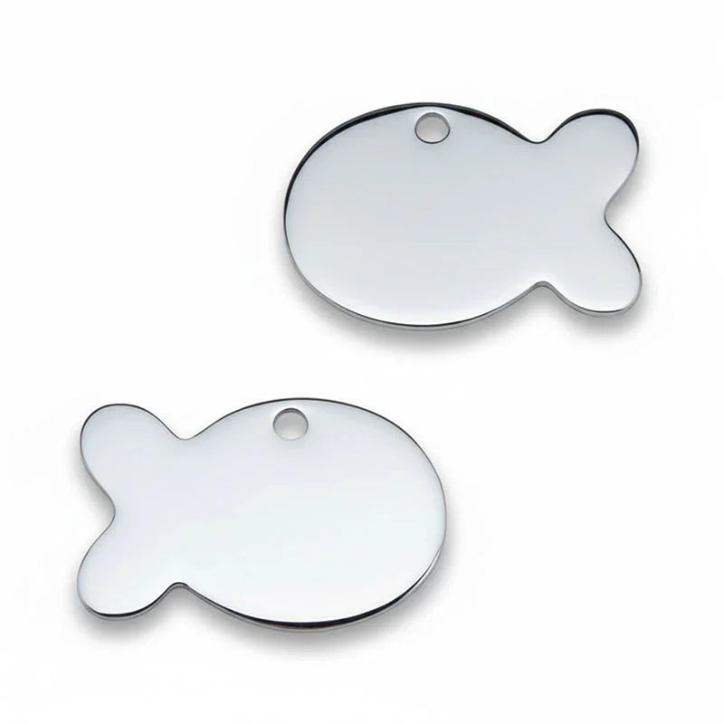 Médaille pour Chat en Forme de Poisson à Personnaliser