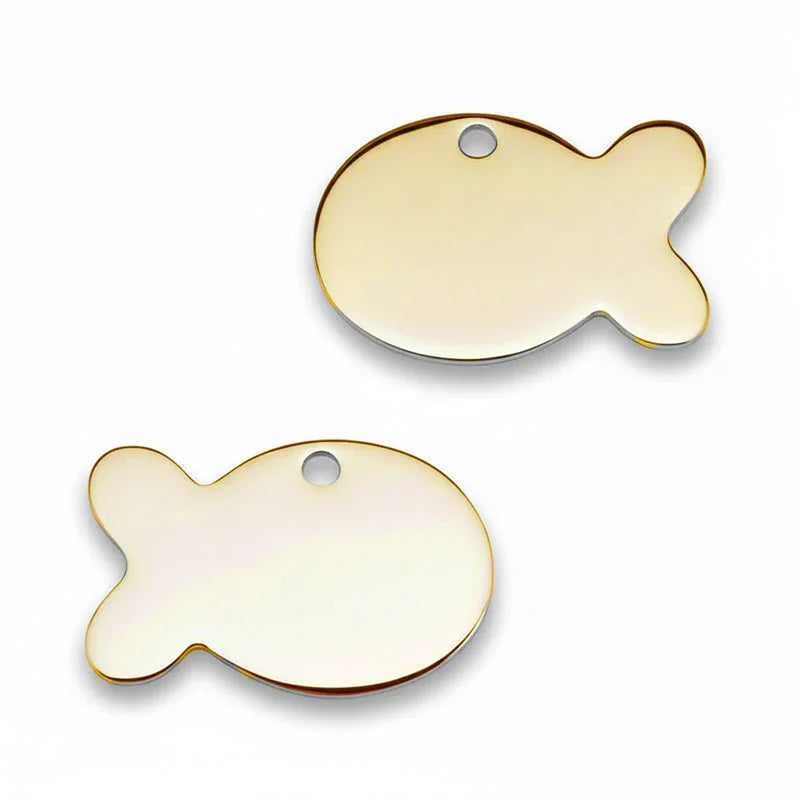Médaille pour Chat en Forme de Poisson à Personnaliser