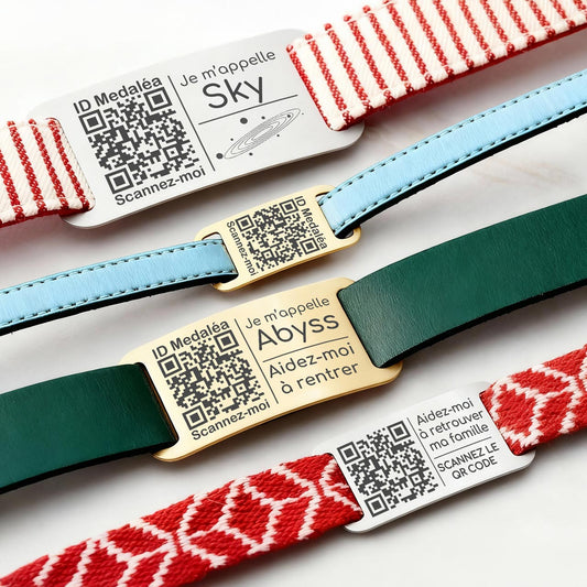 Médaille Connectée QR Code pour Chat