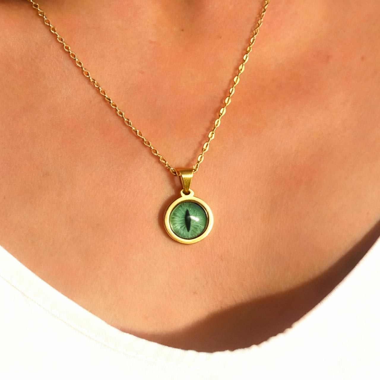 Pendentif Iris Chat Personnalisé - Bijou Souvenir Artisanal