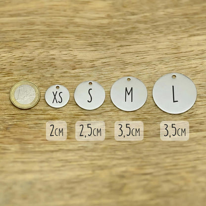 Médaille pour Chien Ronde à Personnaliser